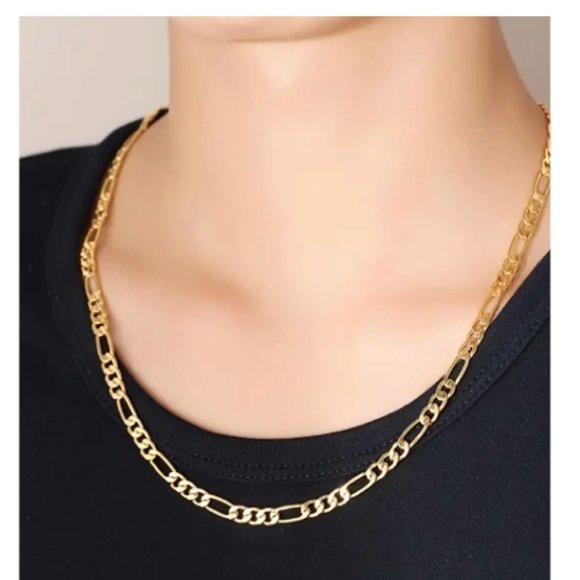 NEW 18 Inch Popular Fashion Gold Plated Necklace - Picture 1 of 3